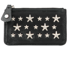 Jimmy Choo Nancy Star Cardholder, Leather, Black, MII, DB/B, 3*